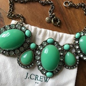 Turquoise & Crystal Gem JCrew Necklace